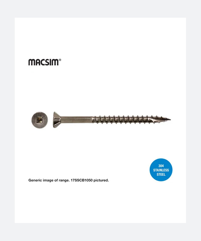 10 x 50 Decking Screw T17 SS304 – Box of 1000